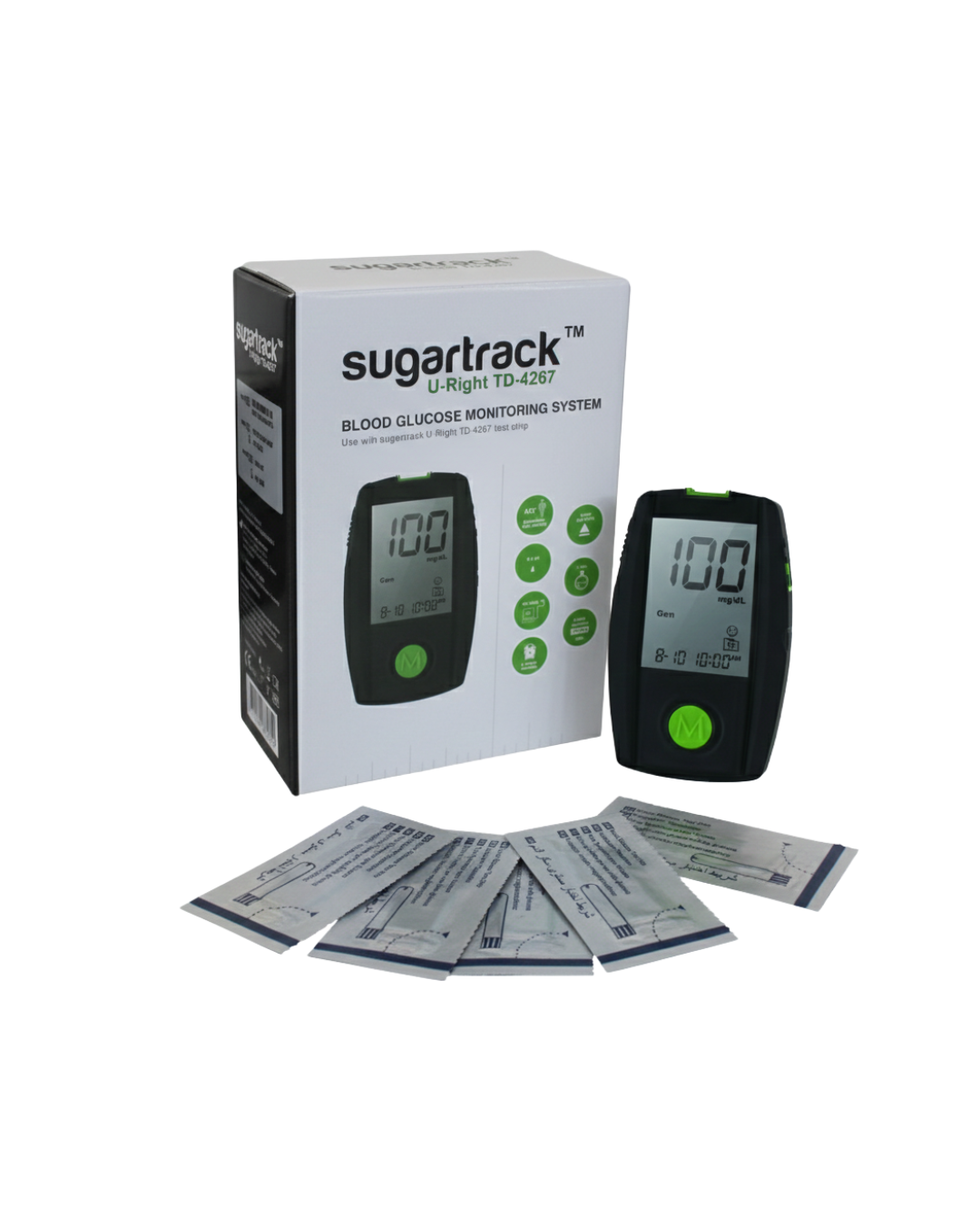 Sugartrack Blood Glucose monitor + 10 Foil Strips(The Starter Kit)