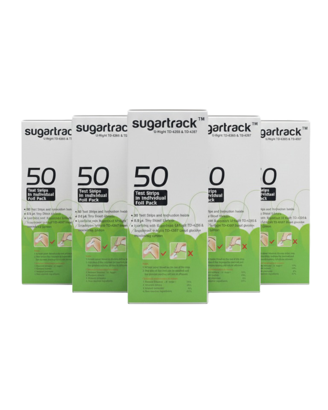Sugartrack Blood Glucose Test Strips (50s Foil Pack - 5 units )
