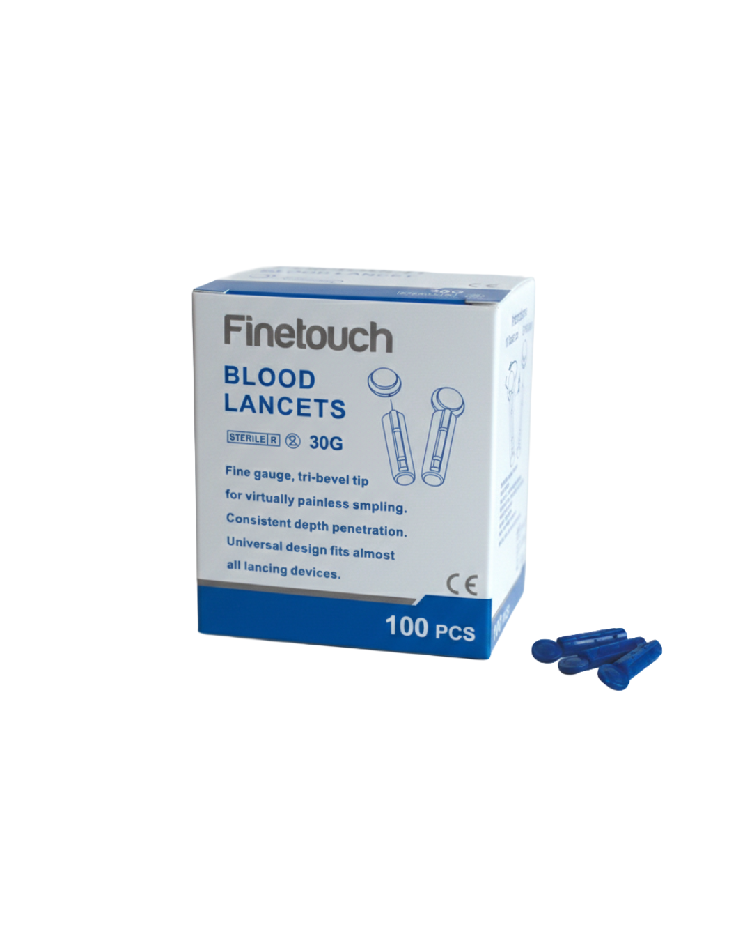 Sugartrack Blood Glucose Monitor | 100 Strips (2 Vial Packs) | 100 Lancets (The Quarterly Pack)